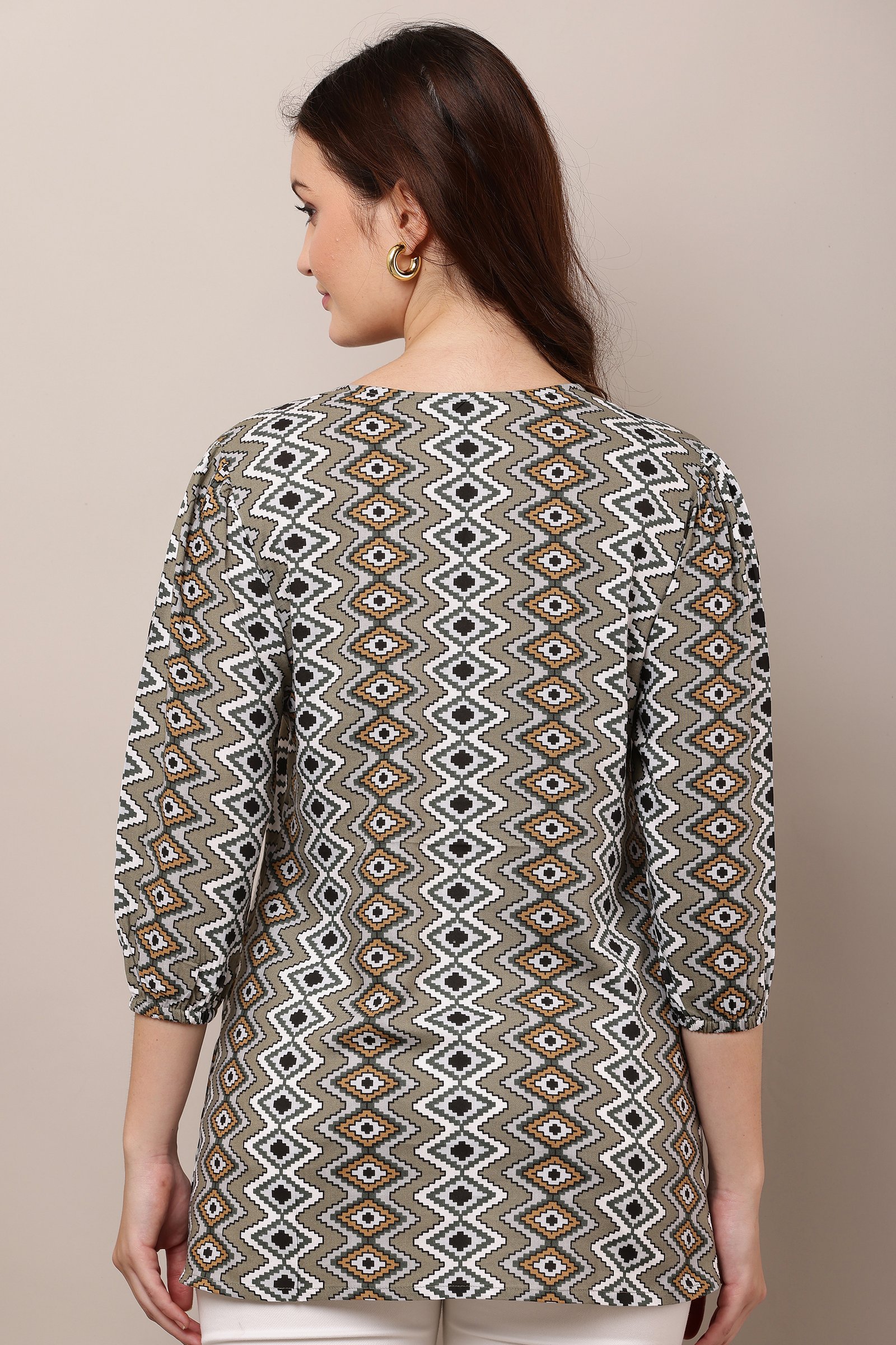 Women’s Stylish Printed Cotton Rayon Top MULTICOLOUR